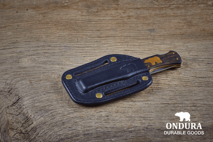 Pocket Knife with Pancake Holster, Black-Knive og Værktøj-Ondura Durable Goods-Motorious Copenhagen