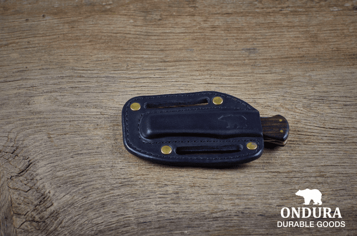 Pocket Knife with Pancake Holster, Black-Knive og Værktøj-Ondura Durable Goods-Motorious Copenhagen