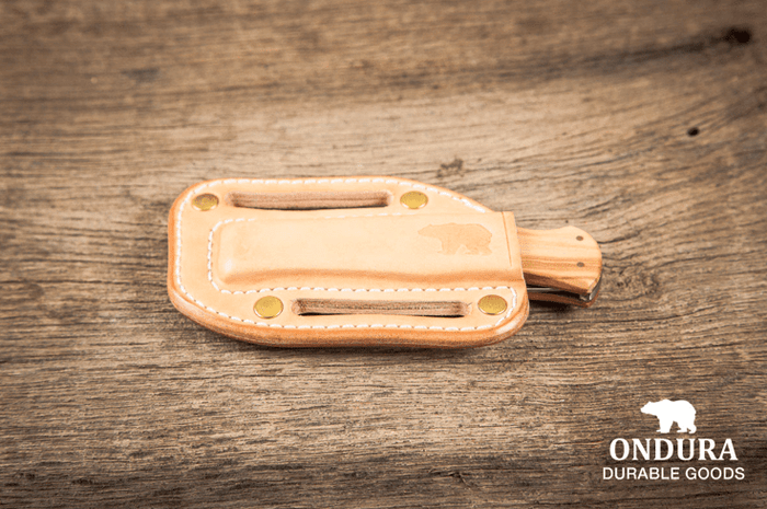 Pocket Knife with Pancake Holster, Tan-Knive og Værktøj-Ondura Durable Goods-Motorious Copenhagen