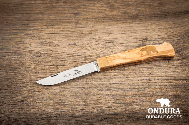 Pocket Knife with Pancake Holster, Tan-Knive og Værktøj-Ondura Durable Goods-Motorious Copenhagen