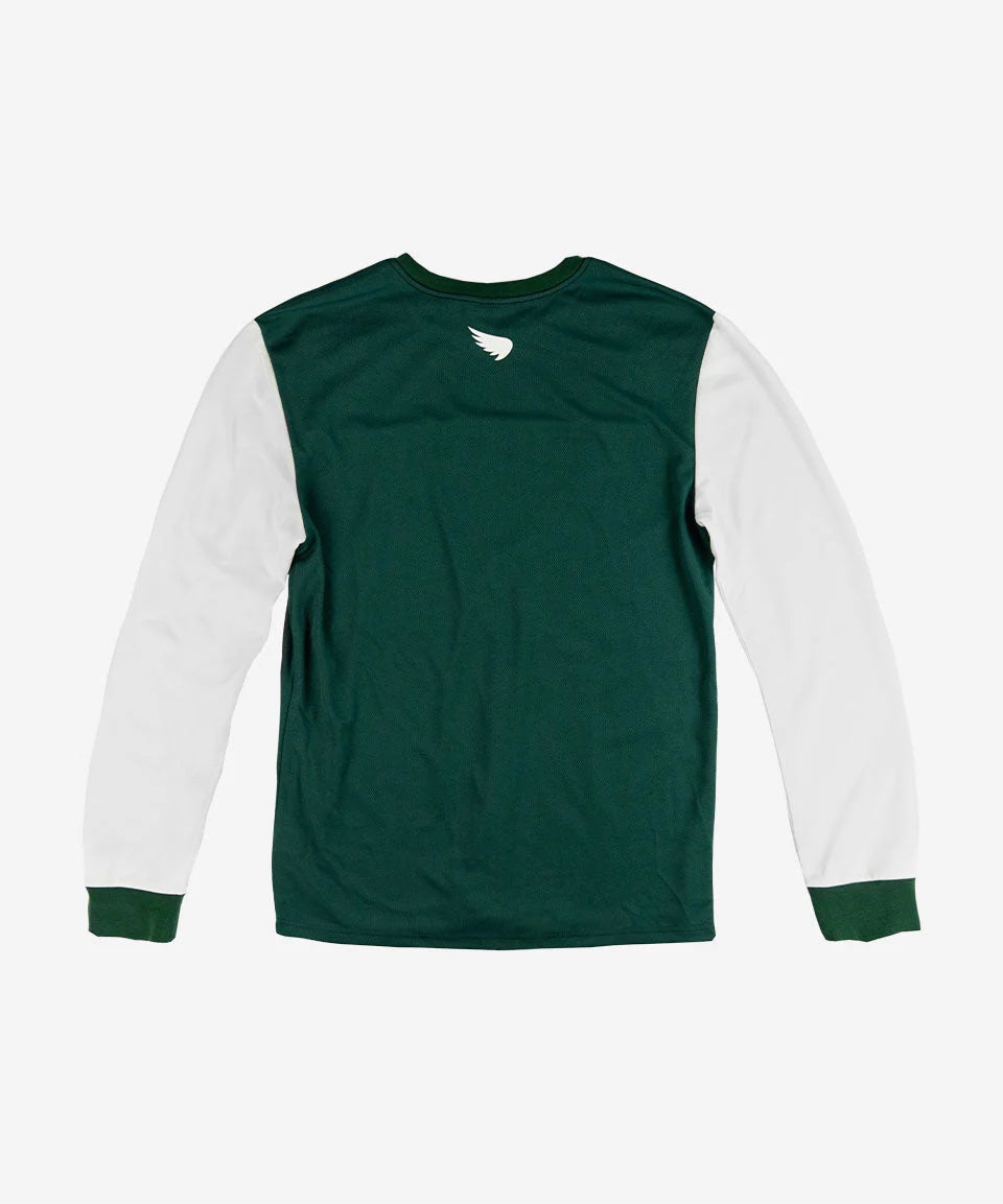Saint Bolt Script MX top, Green/White-T-shirts-Saint Unbreakable-Motorious Copenhagen