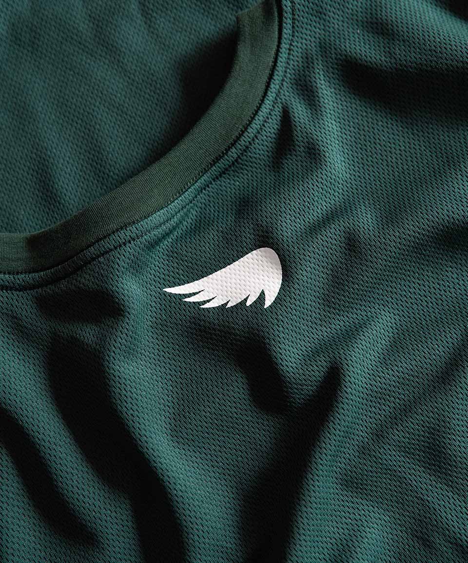 Saint Bolt Script MX top, Green/White-T-shirts-Saint Unbreakable-Motorious Copenhagen