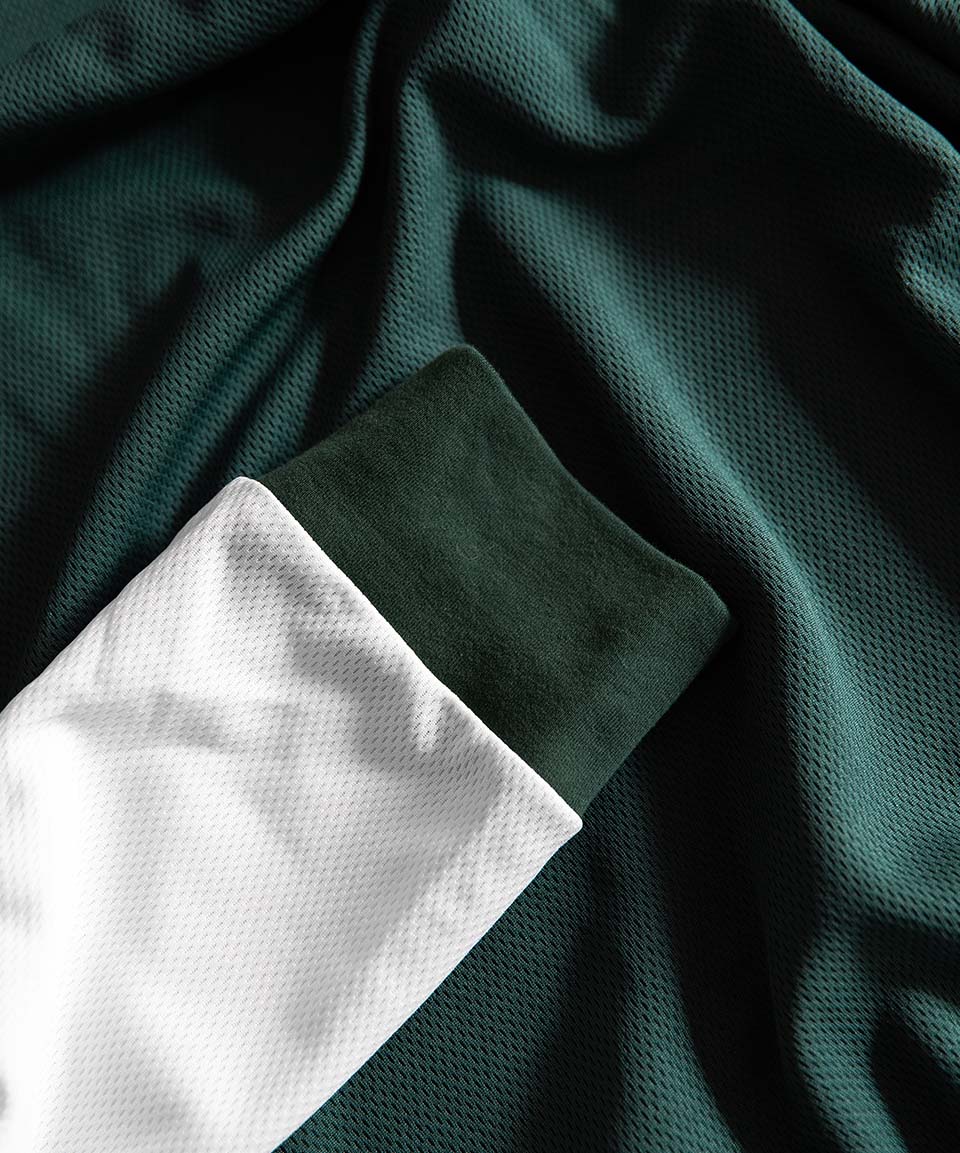 Saint Bolt Script MX top, Green/White-T-shirts-Saint Unbreakable-Motorious Copenhagen
