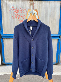 Shawl Collar Cardigan, Light Blue-Sweatshirts-GRP-Motorious Copenhagen