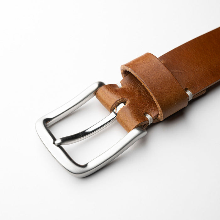 Skarø, 40mm leather belt, Cognac-Bælter-Baunbaek og Lyn-Motorious Copenhagen
