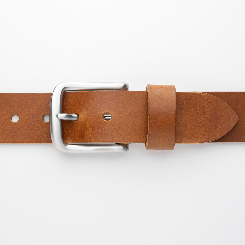 Skarø, 40mm leather belt, Cognac-Bælter-Baunbaek og Lyn-Motorious Copenhagen