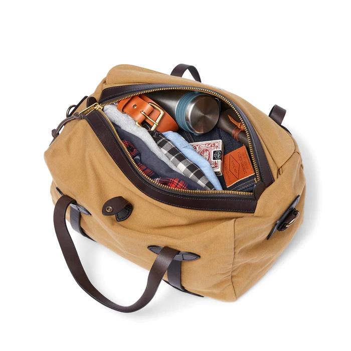 Small Rugged Twill Duffle Bag, Tan-Tasker-Filson 1897-Motorious Copenhagen