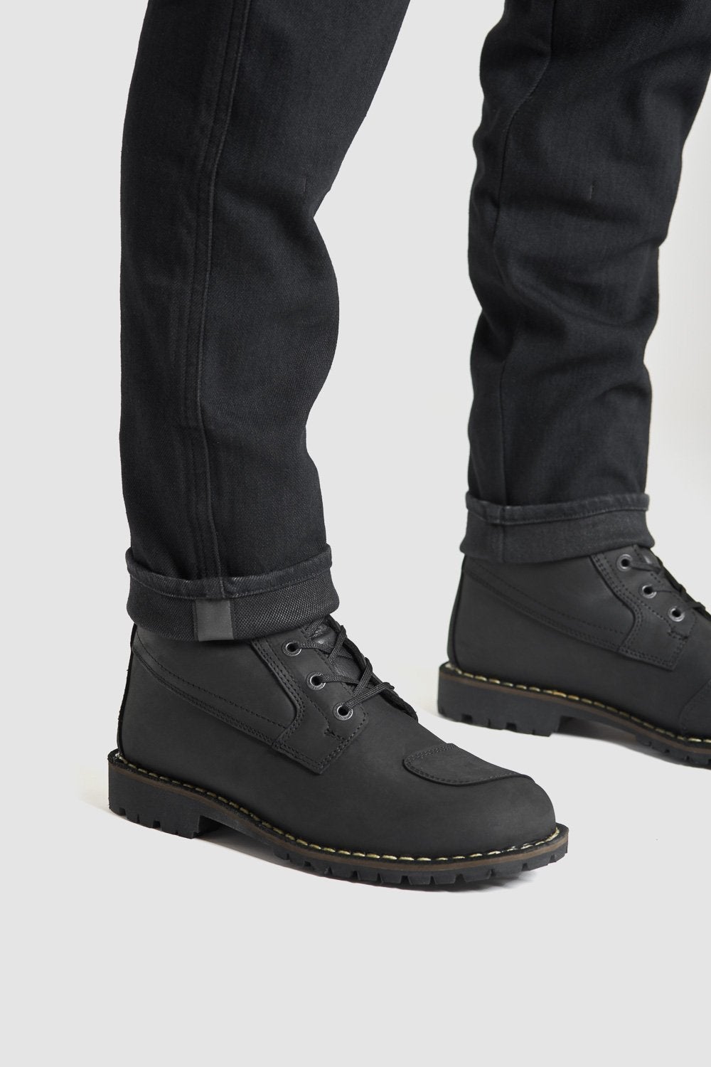 Steel Black 02, Motorcycle Jeans with Dyneema®, Black-Bukser-Pando Moto-Motorious Copenhagen