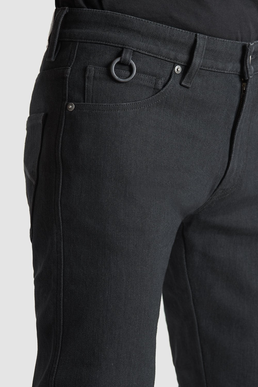 Steel Black 02, Motorcycle Jeans with Dyneema®, Black-Bukser-Pando Moto-Motorious Copenhagen