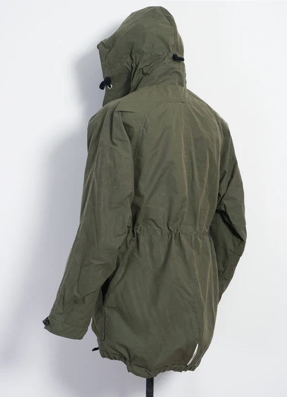 Storm, Hooded Waxed Cotton Parka, Khaki Green-Jakker-Hansen Garments-Motorious Copenhagen