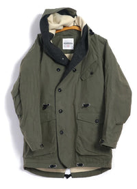 Storm, Hooded Waxed Cotton Parka, Khaki Green-Jakker-Hansen Garments-Motorious Copenhagen