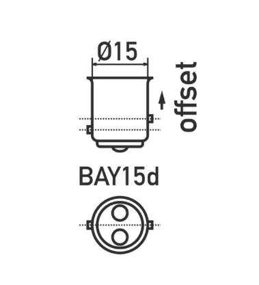 Tail / break Light Bulb, Bay15D socket-MC reservedele-Parts-Motorious Copenhagen