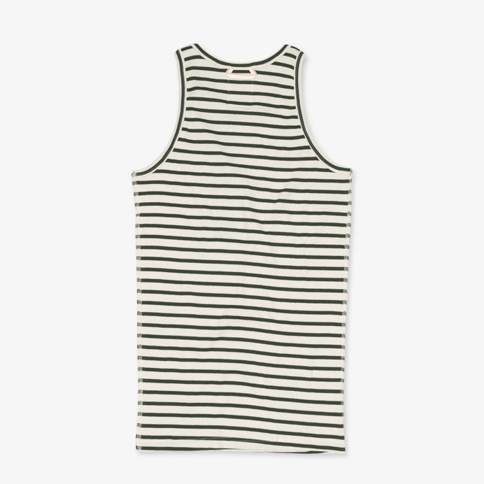 Tank Top Gari, Breton stripe, Natural/Khaki-Undertrøjer-Hemen Biarritz-Motorious Copenhagen