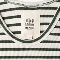 Tank Top Gari, Breton stripe, Natural/Khaki-Undertrøjer-Hemen Biarritz-Motorious Copenhagen