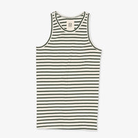 Tank Top Gari, Breton stripe, Natural/Khaki-Undertrøjer-Hemen Biarritz-Motorious Copenhagen