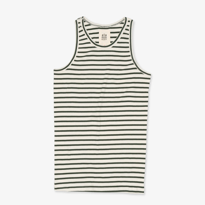 Tank Top Gari, Breton stripe, Natural/Khaki-Undertrøjer-Hemen Biarritz-Motorious Copenhagen