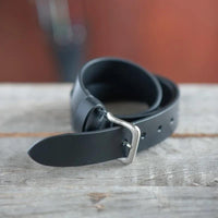 Tankefuld, 35mm leather belt, Black-Bælter-Baunbaek og Lyn-Motorious Copenhagen