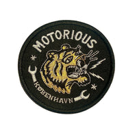 Tiger patch, woven, Ø: 6,5cm-Stickers, Patches og Badges-Motorious Copenhagen-Motorious Copenhagen