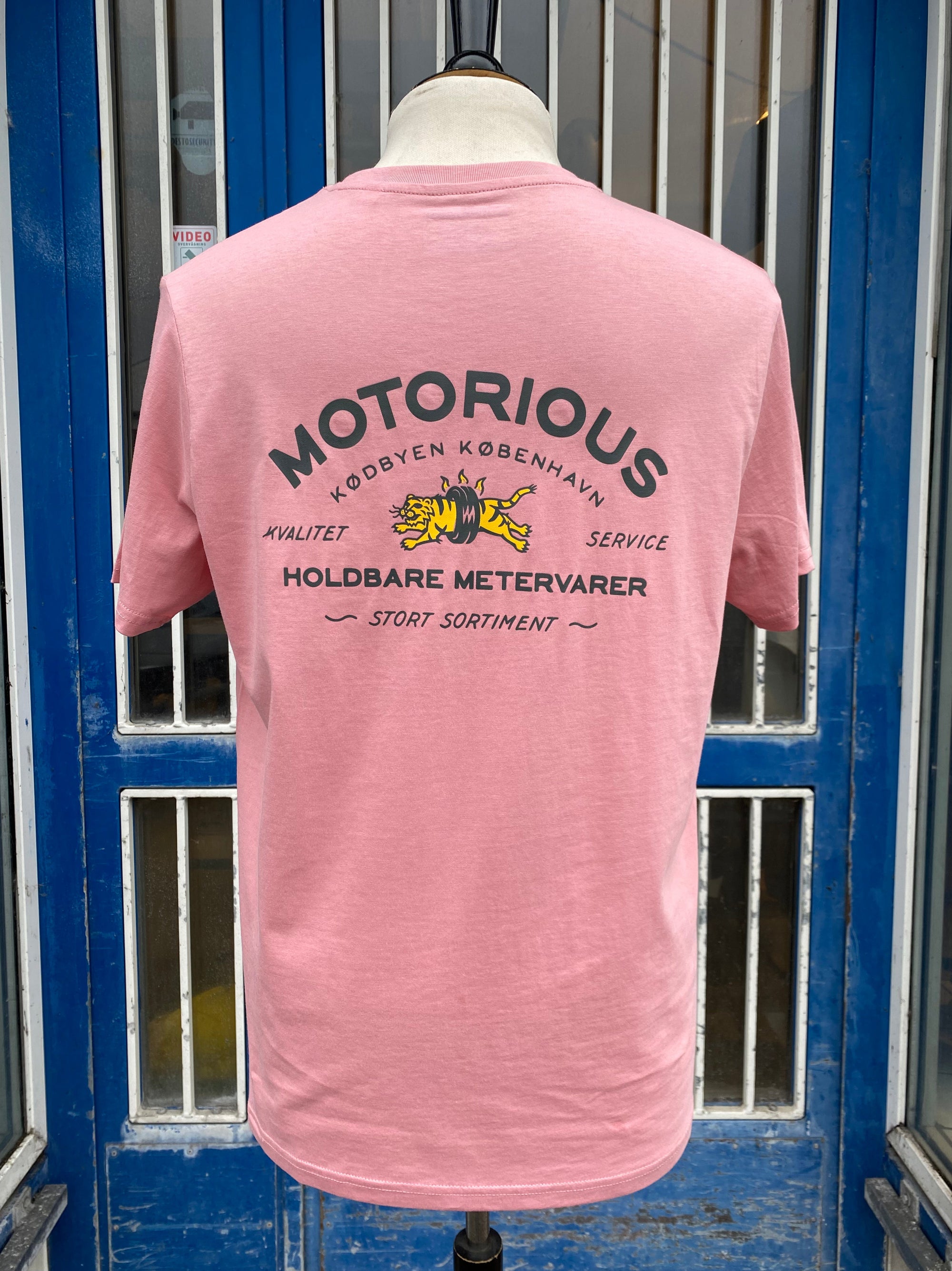 "Tire-Tiger" Motorious T-shirt, Canyon Pink-T-shirts-Motorious Copenhagen-Motorious Copenhagen