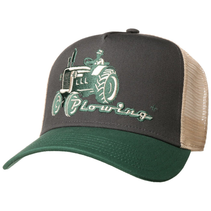 Trucker Cap, Plowing by Lierys, Green/Grey/Beige-Hatte og Caps-Stetson-Motorious Copenhagen