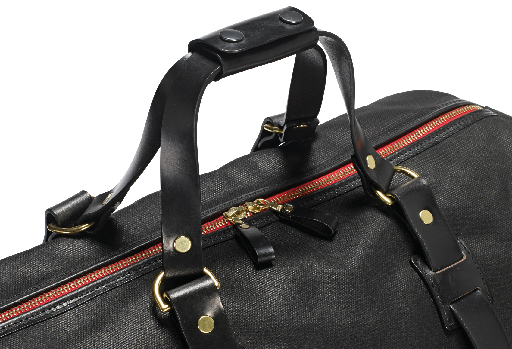 Vintage Canvas Duffle Holdall, Medium, Waxed, Black-Tasker-Croots England-Motorious Copenhagen