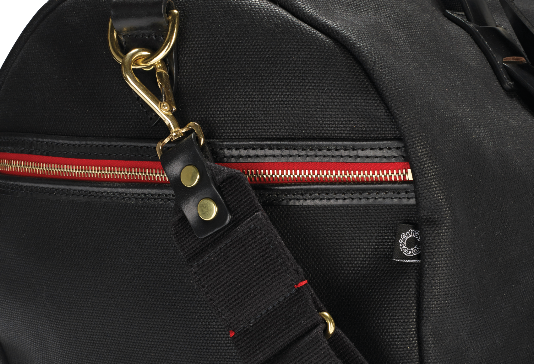 Vintage Canvas Duffle Holdall, Medium, Waxed, Black-Tasker-Croots England-Motorious Copenhagen