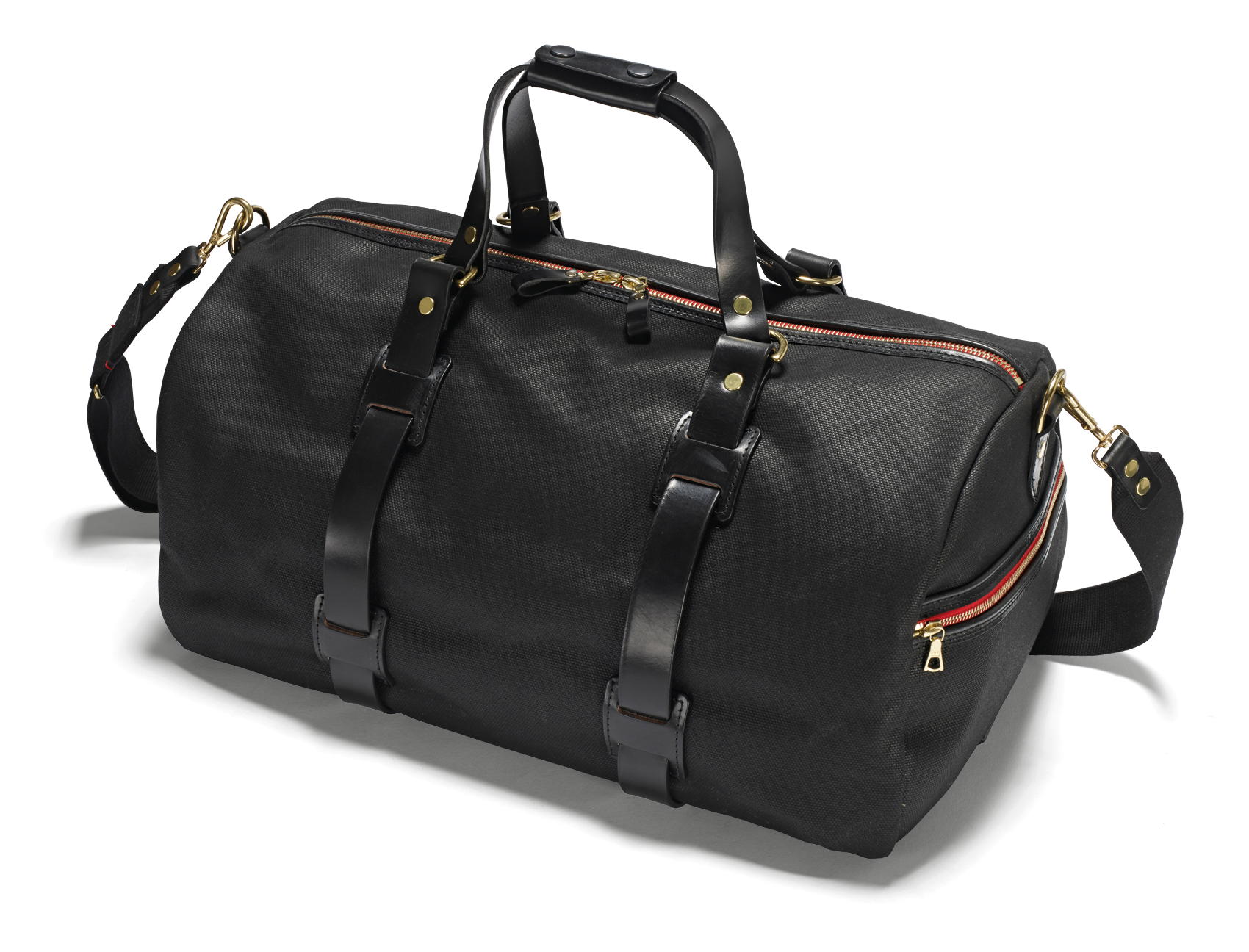 Vintage Canvas Duffle Holdall, Medium, Waxed, Black-Tasker-Croots England-Motorious Copenhagen