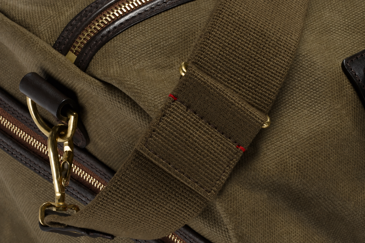 Vintage Canvas Duffle Holdall, Medium, Waxed, Olive-Tasker-Croots England-Motorious Copenhagen