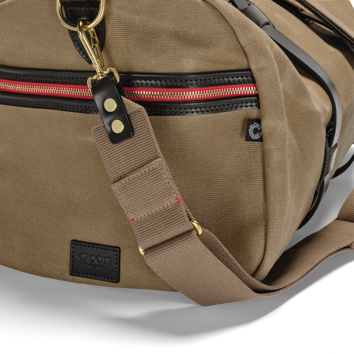 Vintage Canvas Duffle Holdall, Medium, Waxed, Sand-Tasker-Croots England-Motorious Copenhagen