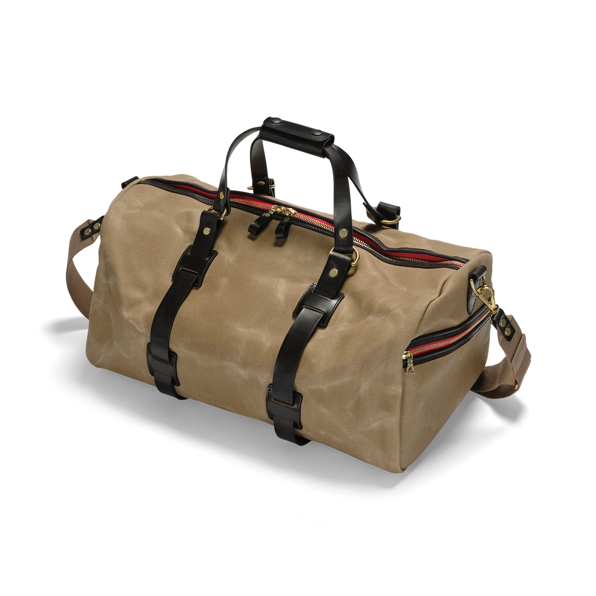 Vintage Canvas Duffle Holdall, Medium, Waxed, Sand-Tasker-Croots England-Motorious Copenhagen