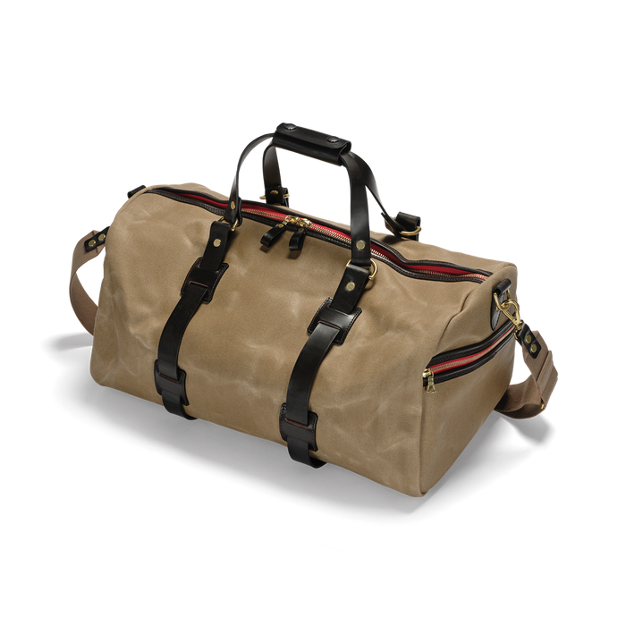 Vintage Canvas Duffle Holdall, Medium, Waxed, Sand-Tasker-Croots England-Motorious Copenhagen