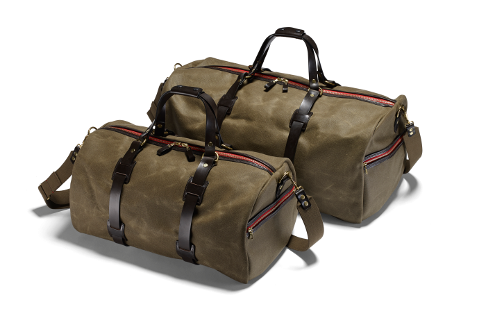 Vintage Canvas Duffle Holdall, Waxed, Olive-Tasker-Croots England-Motorious Copenhagen
