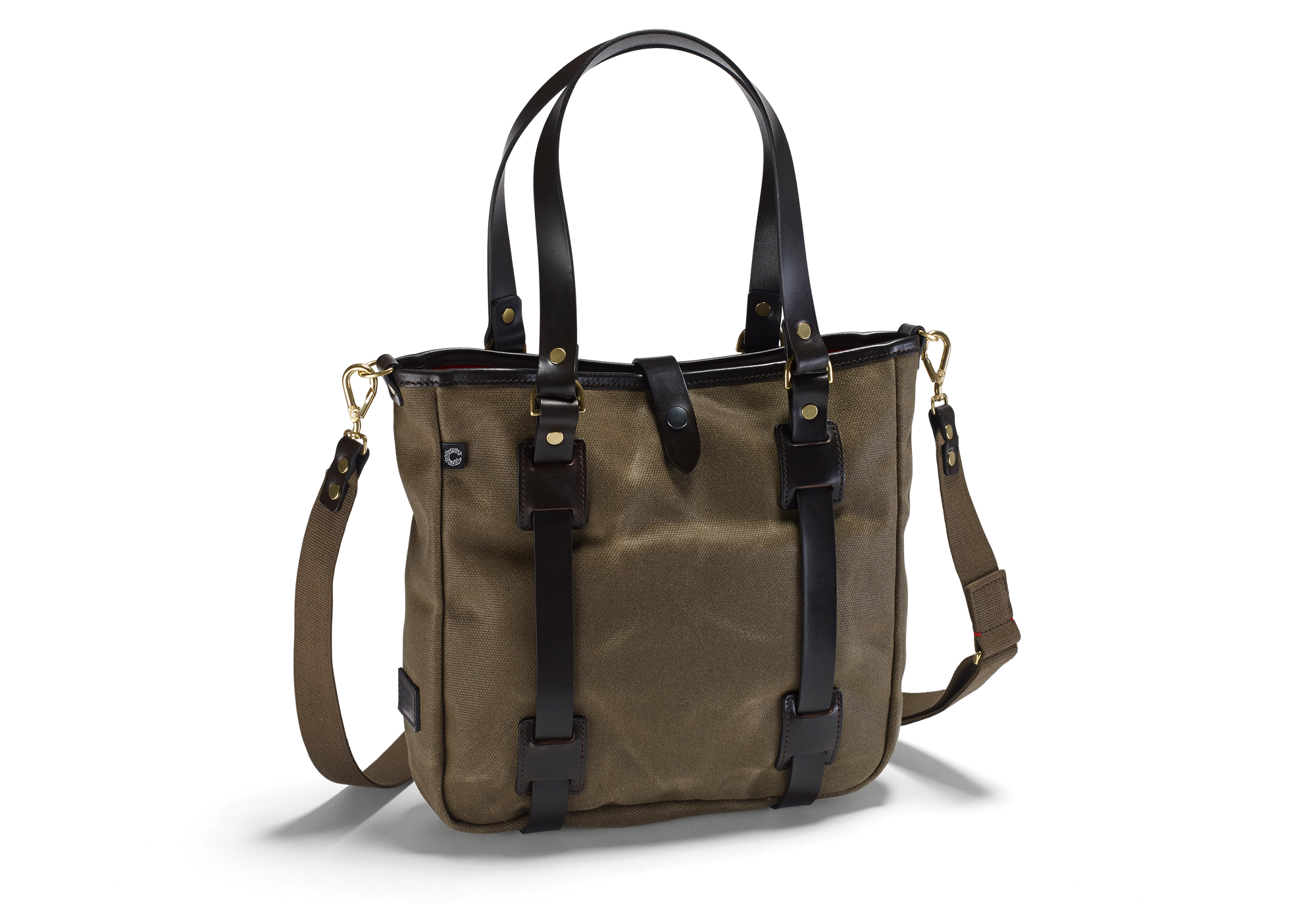 Vintage Canvas Tote Bag, Medium, Olive-Tasker-Croots England-Motorious Copenhagen