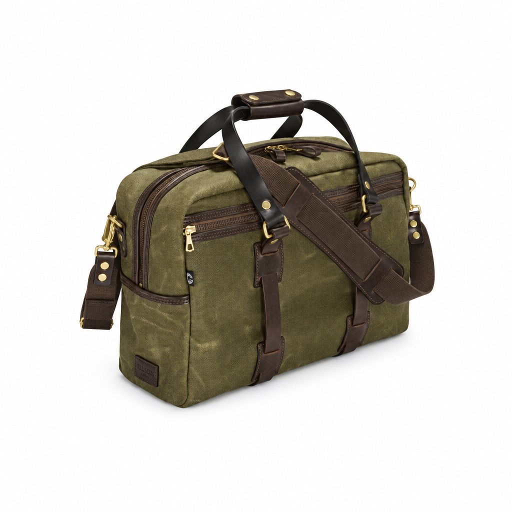 Vintage Canvas Traveller bag, Waxed, Olive-Tasker-Croots England-Motorious Copenhagen