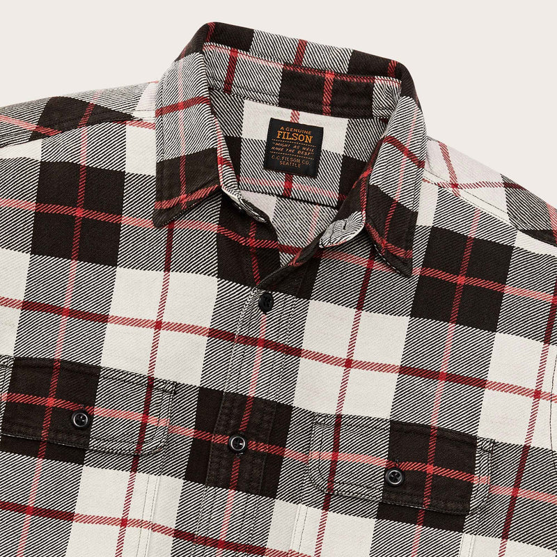 Vintage Flannel Work Shirt, Natural/Charcoal-Skjorter-Filson 1897-Motorious Copenhagen