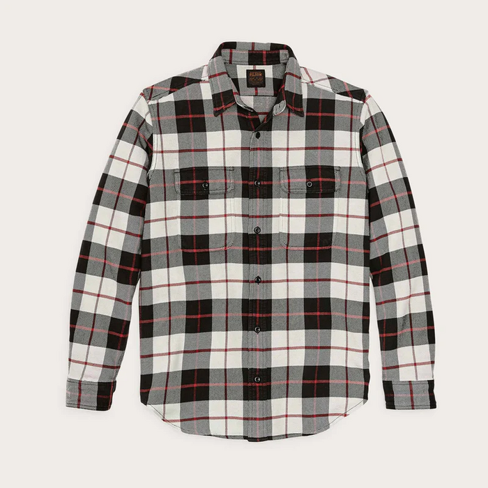 Vintage Flannel Work Shirt, Natural/Charcoal-Skjorter-Filson 1897-Motorious Copenhagen