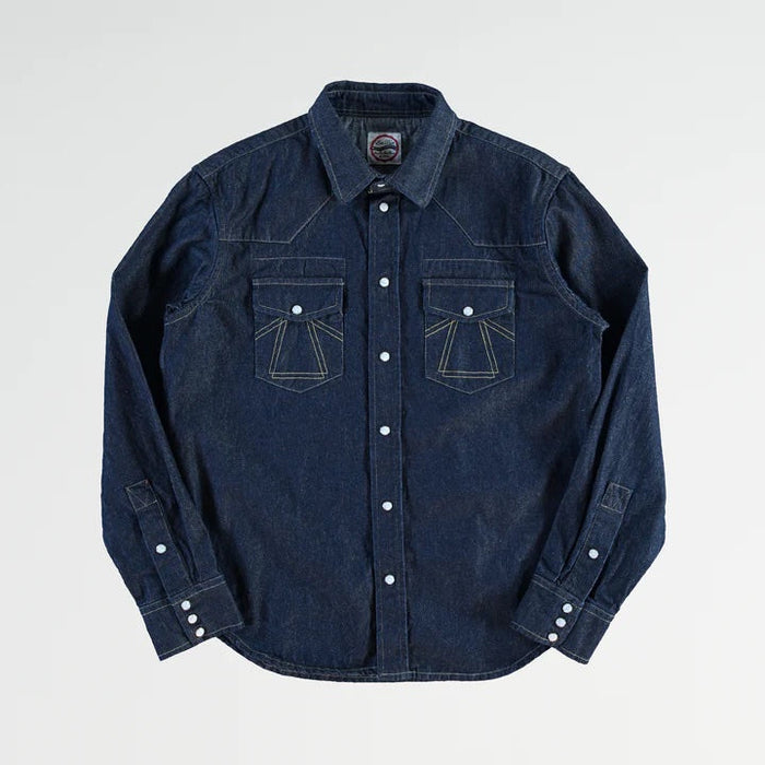 Western Shirt, Texas Indigo, Denim-Skjorter-Eat Dust-Motorious Copenhagen